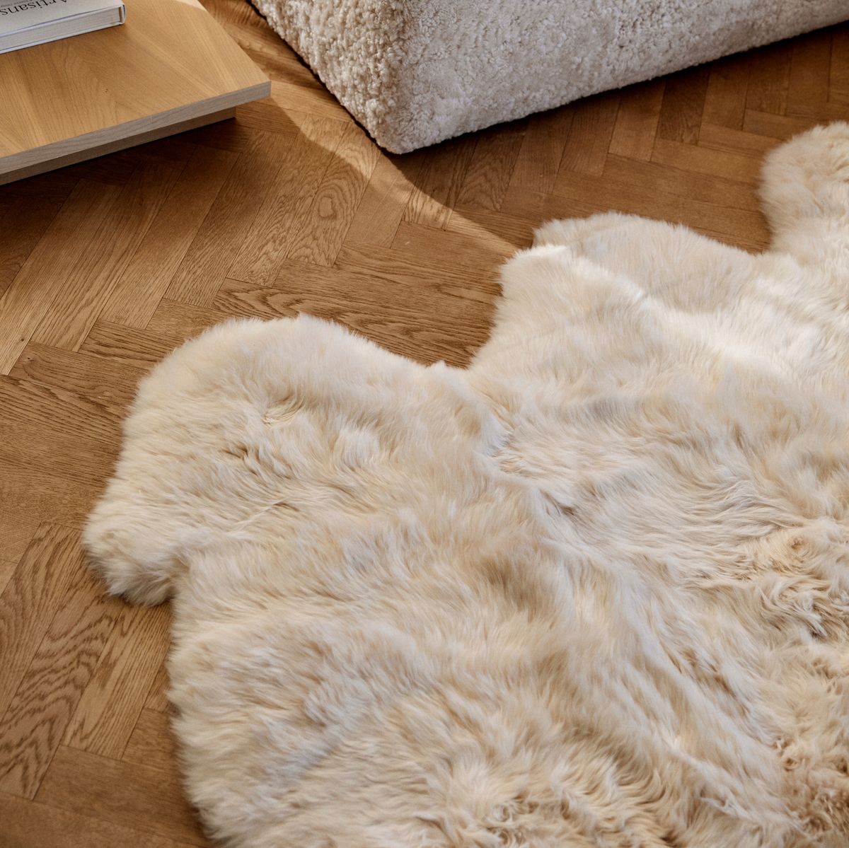 Premium | New Zealand Sheepskin | Long Wool | Rug 180x162 cm Black