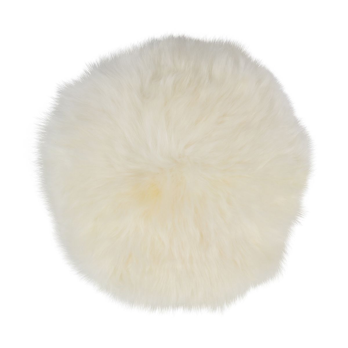 Premium Seat Cover | Long Wool | New Zealand | D34 cm Ivory