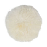 Premium Seat Cover | Long Wool | New Zealand | D34 cm Ivory