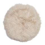 Premium Seat Cover | Long Wool | New Zealand | D34 cm Linen