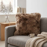 Toscana Lamb Cushion | Long Wool | Doublesided Light Brown