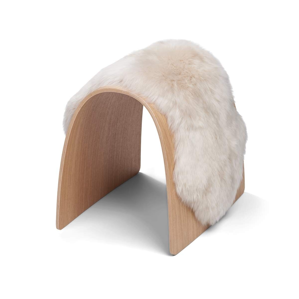 Sheep Stool Cover | Long Wool Linen