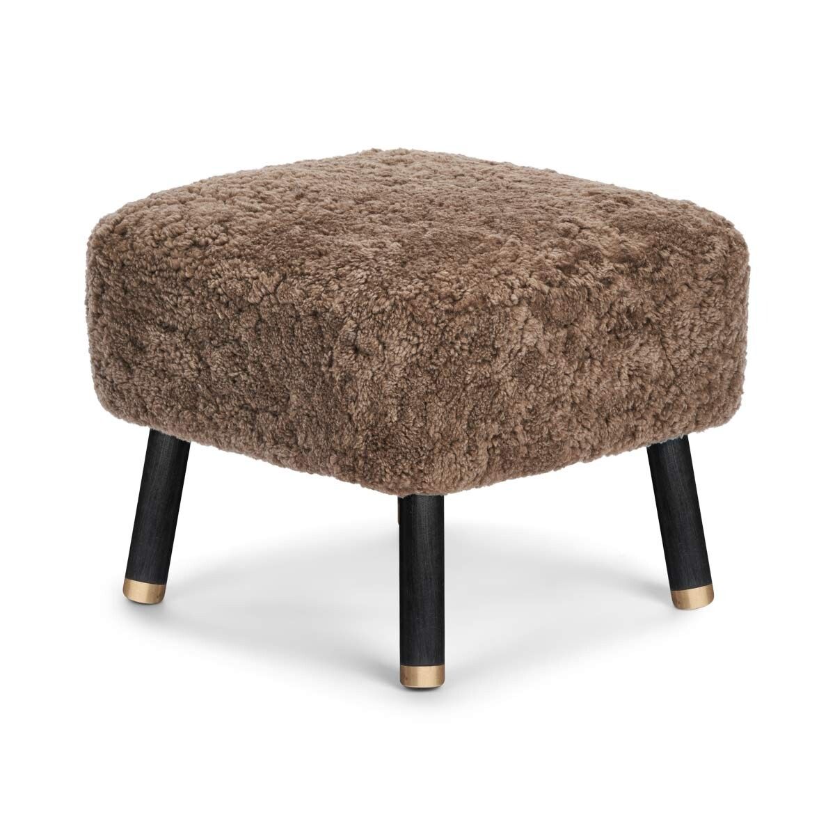 Emil Foot Rest | Short Wool Taupe