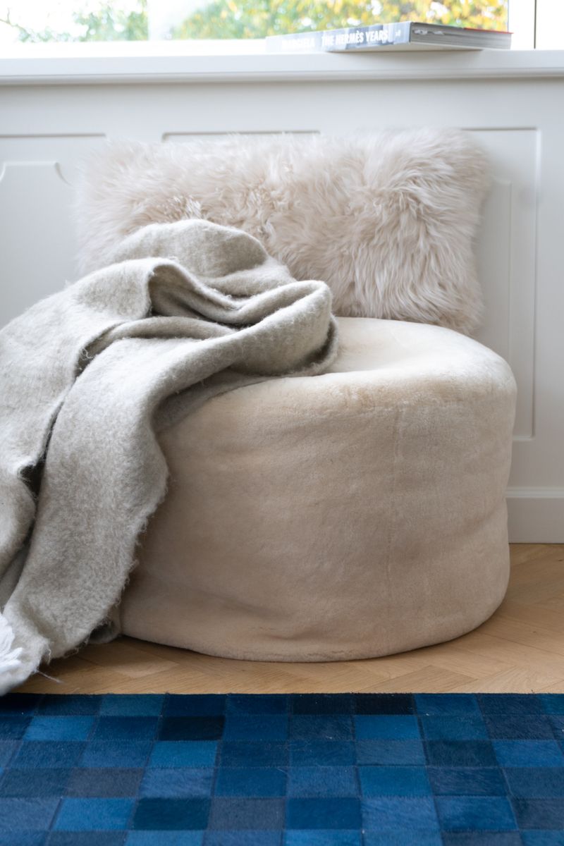 Throw of Mohair Wool | 130x170 cm Light Beige