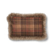 Wool Cushion Rectangular | Doublesided | Long Wool trim | 34x52 cm