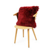 Sheepskin Cushion | Long Wool | New Zealand | 50x50 cm Burgundy