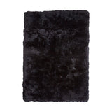 Long Wool Sheepskin Design Rug | 120x180 cm Black