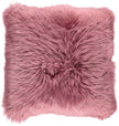Long-Wool Sheepskin Cushion | 50x50 cm Old Rose