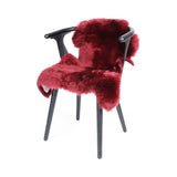 Premium | New Zealand Sheepskin | Long Wool | 90 cm Burgundy