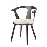 Long Wool Sheepskin Seat Cover | Ø38 cm Linen