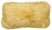 Long-Wool Sheepskin Cushion | Doublesided | New Zealand | 25x50 cm Coral Yellow