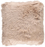 Long-Wool Sheepskin Cushion | 35x35 cm Warm Sand