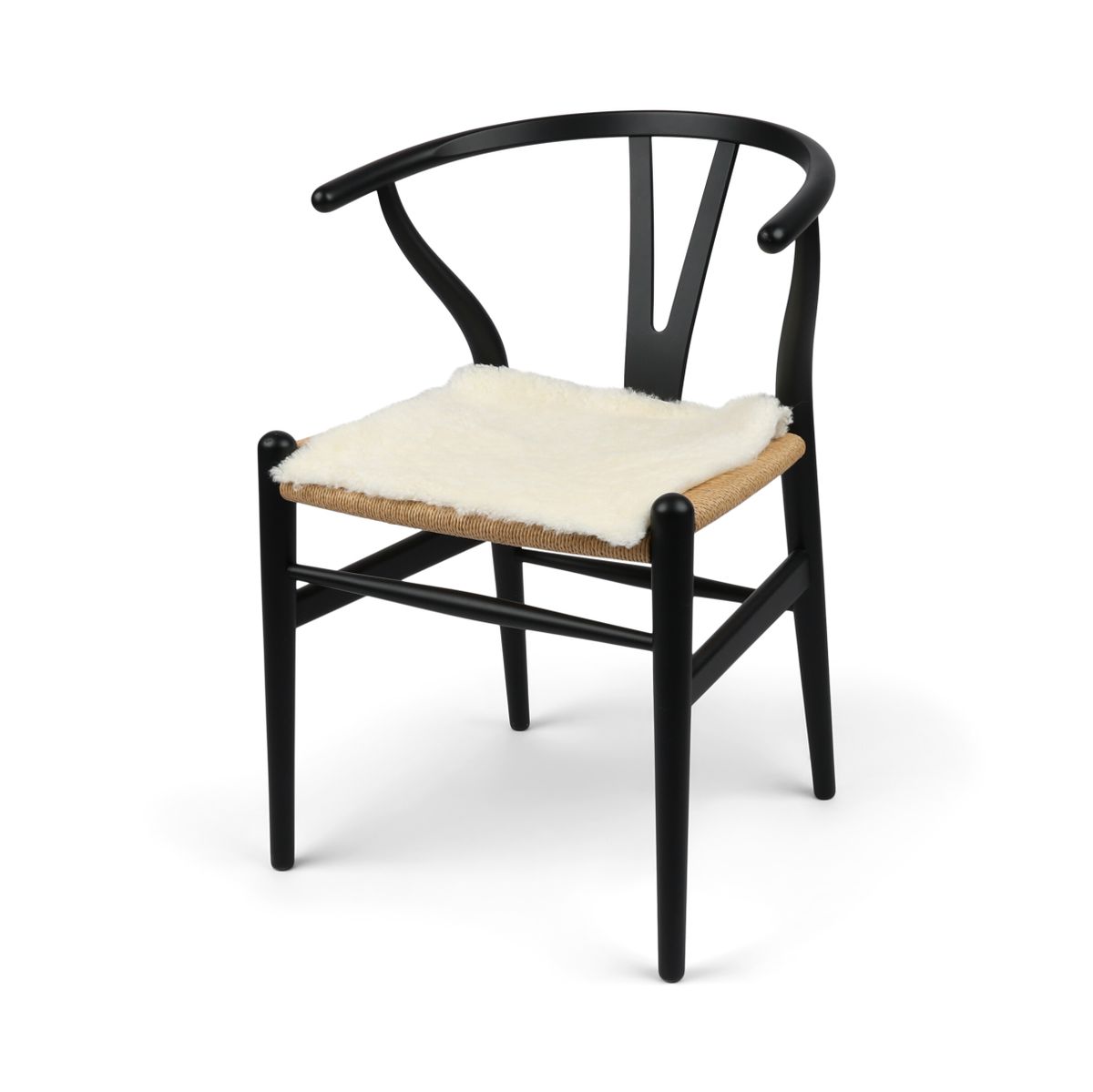 Short Wool Seat Cover | New Zealand | 40x40 cm White