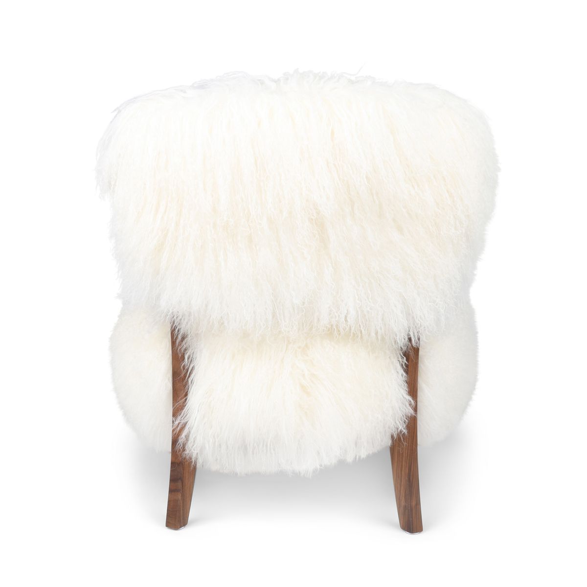 Lina Lounge Chair | Tibetan Sheepskin | Long Wool Ivory