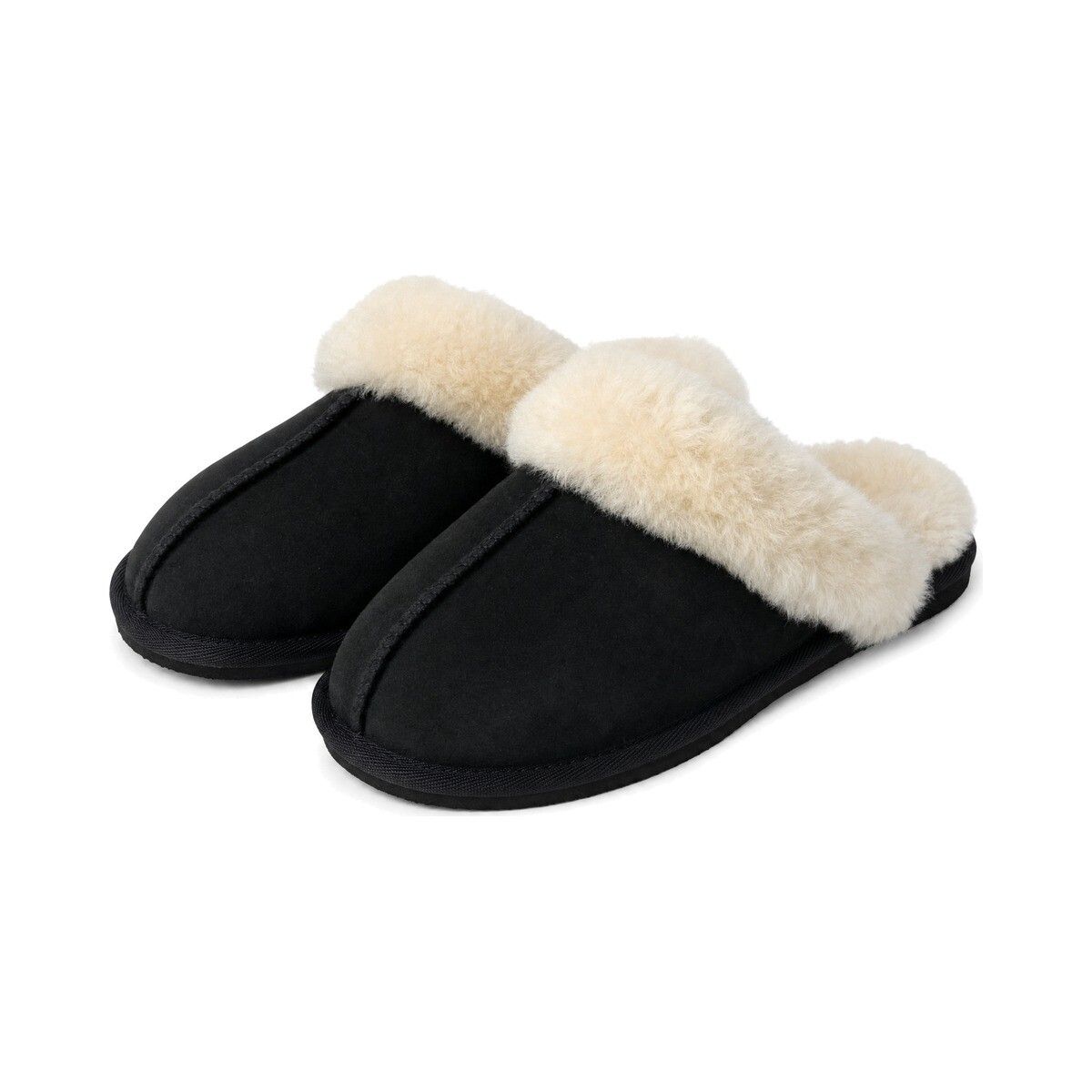 Nordic Sheepskin Slipper Black