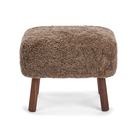 Emil Foot Rest | Short Wool Taupe