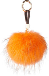 Pom Pom Keyring  Orange