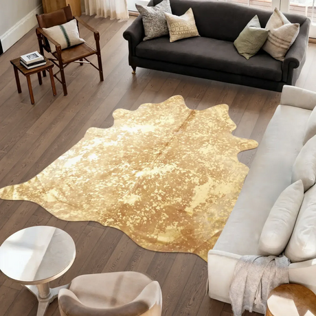 Cow Hide Rug | Gold | 3,95 sqm