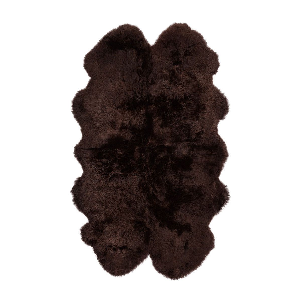 Merino Sheepskin Rug | New Zealand | Long Wool | 170x110 cm Chocolate