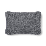 Short-Wool Sheepskin Cushion | 34x52 cm Stone/Light Grey