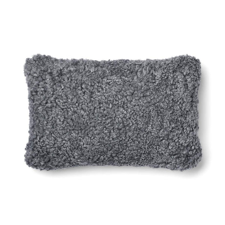 Short Wool Sheepskin Cushion | Two-sided |52x52 cm  | 34x52 cm  Stone/Light Grey