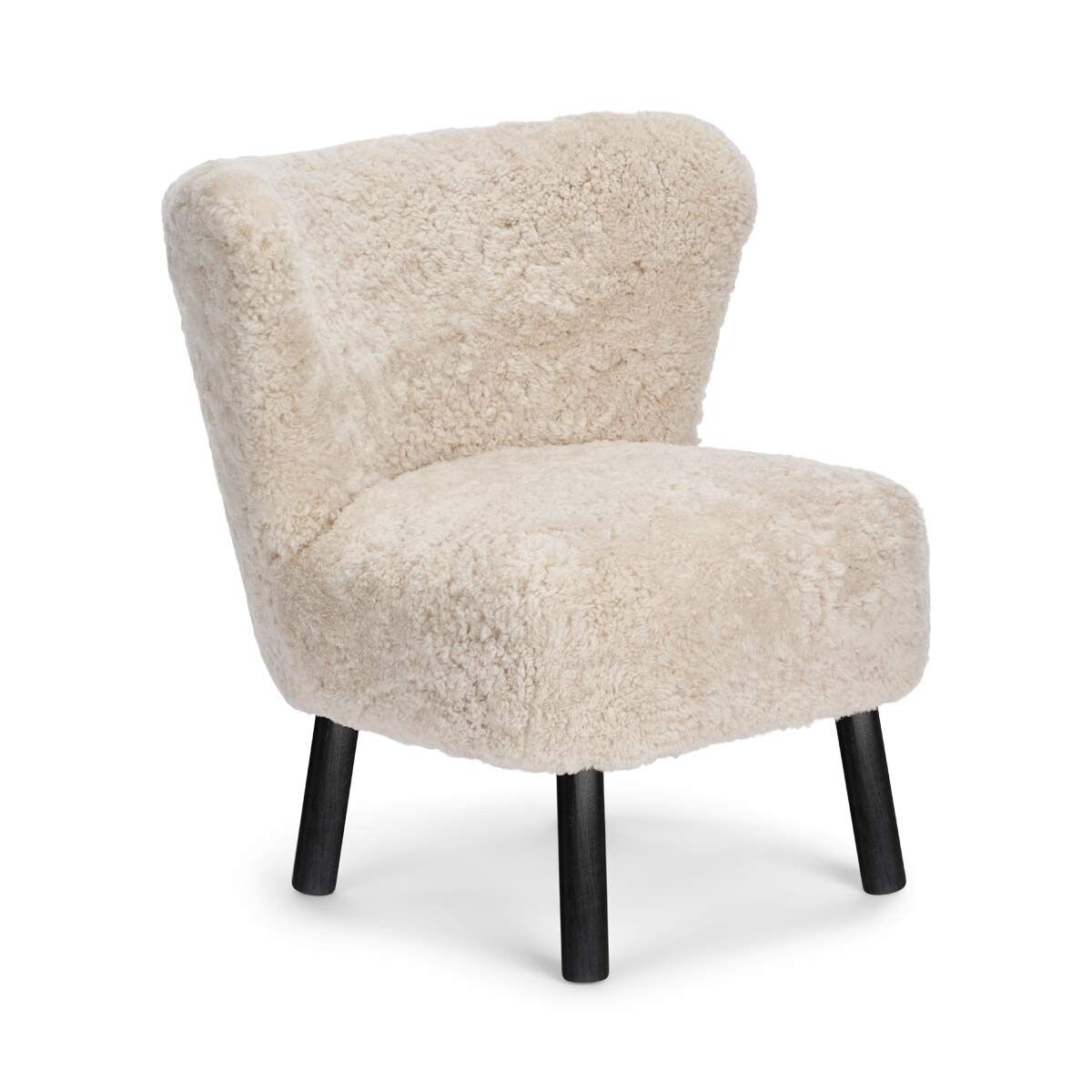 Emily Lounge Chair | Short Wool Pearl