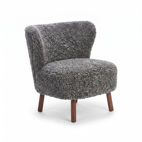 Emil Lounge Chair | Short Wool Graphite