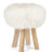 Theodor Stool + Cover | Oak Legs | New Zealand Sheepskin