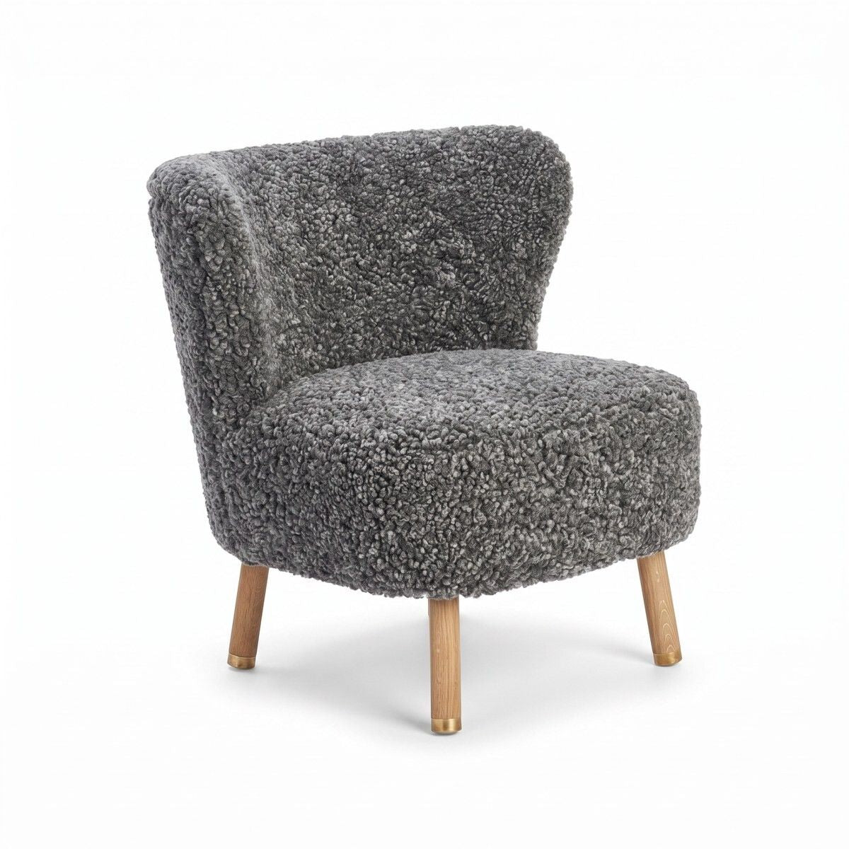 Emil Lounge Chair | Short Wool Graphite