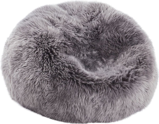 Round Sheepskin Bean Bag | Long Wool | Medium | Large