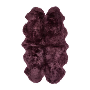 Premium New Zealand Sheepskin | Long Wool | Quadruple Rug 180x110 cm Aubergine