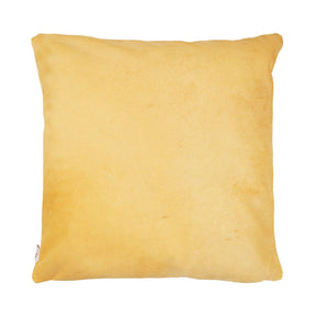 Premium Cowhide Cushion | Doublesided | Pattern  Mustard Yellow