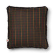 Two-sided Cushion | Short Wool | 52x52 cm Kilberry Fir-Dark Green/Cappuccino
