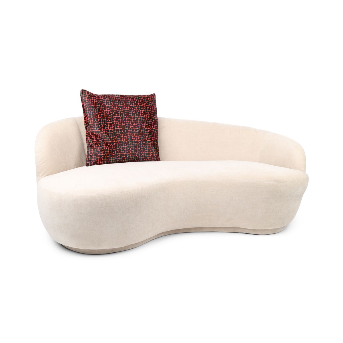 Premium Cowhide Cushion | Doublesided | Pattern  Red/Black Crocodile Print