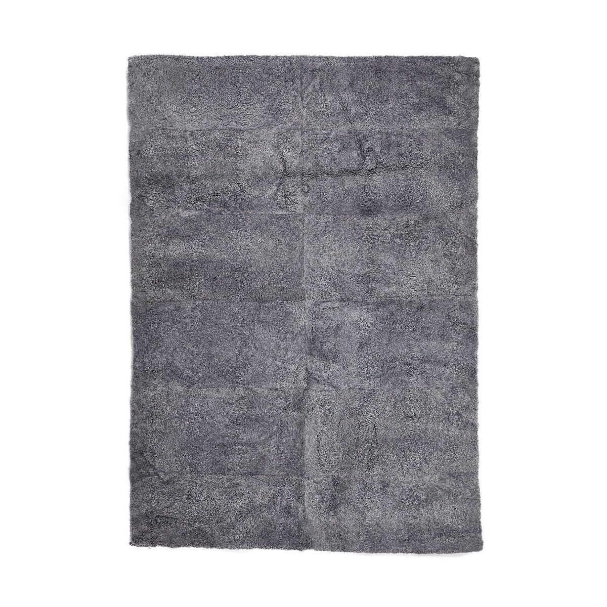 Short Wool Curly Sheepskin Design Rug Light Grey