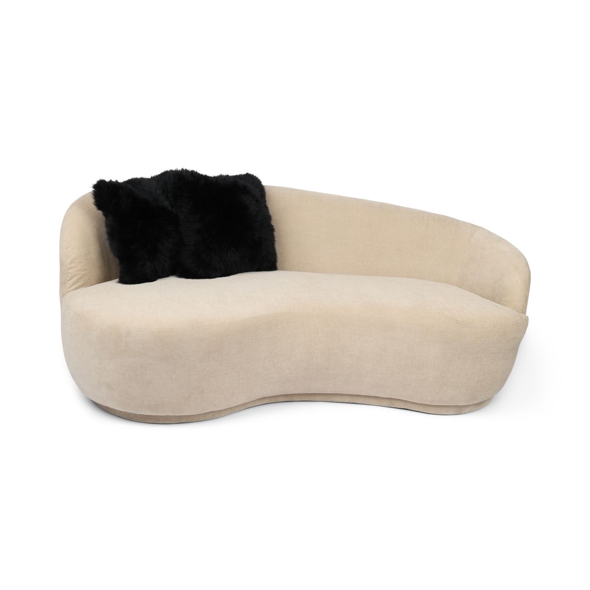 Cushion Cover | Long Wool | New Zealand | 40x40 cm Black
