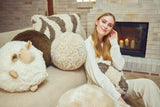 Cute Sheep Cushion Ø20 cm | Ø26 cm | Ø34 cm Beige/White