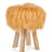 Theo Stool + Cover | Oak Legs | Mongolian Sheepskin Imperial Yellow