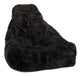 Sheepskin Bean Bag Chair | Long Wool Black