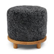 Simon Stool | Short Wool | D46xH42 cm Anthracite