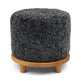 Simon Stool | Short Wool | D46xH42 cm Anthracite