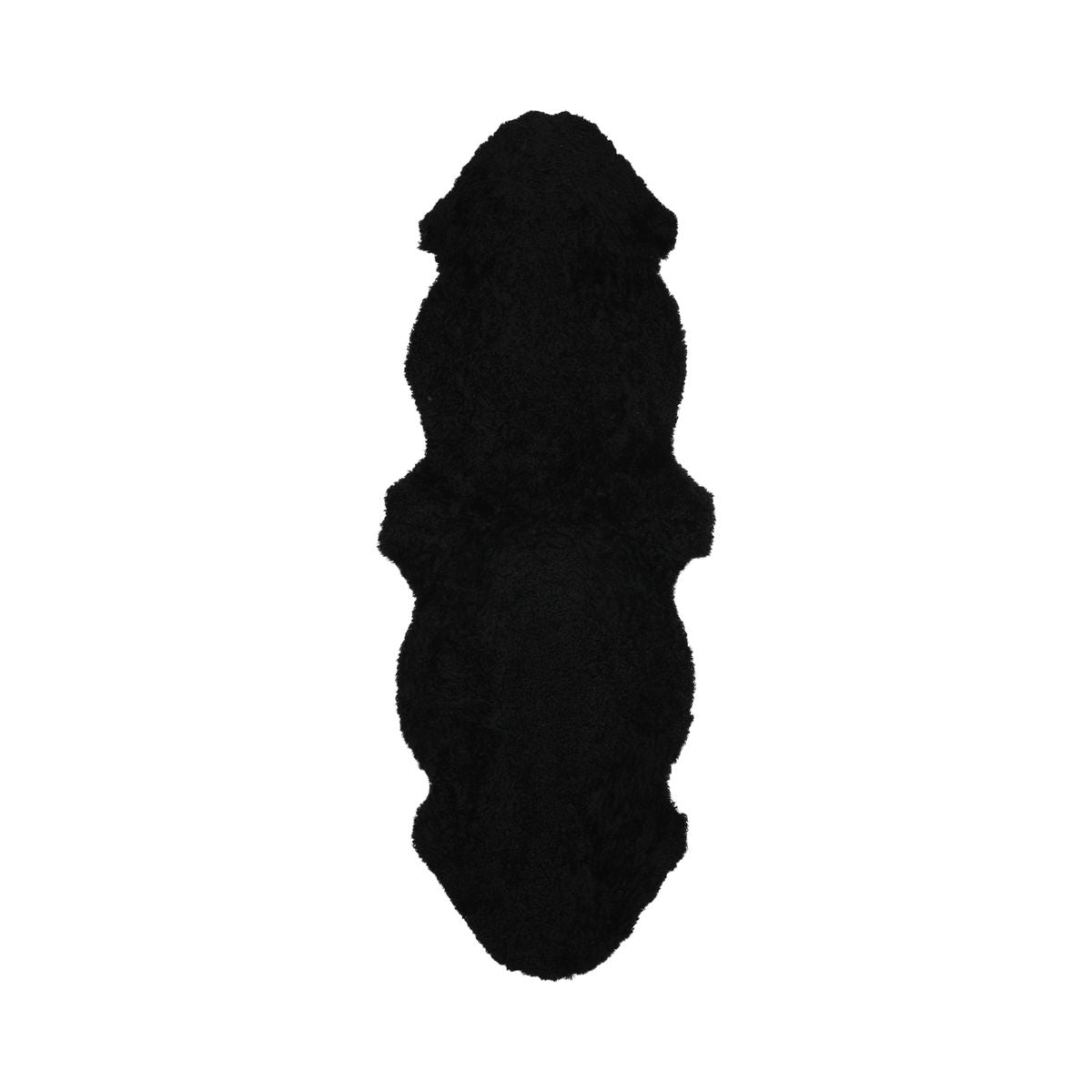 Double Sheepskin |Short Wool | New Zealand | 160x60 cm Black