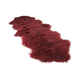 Double Tibetan Sheepskin | 150 x 55 cm Burgundy