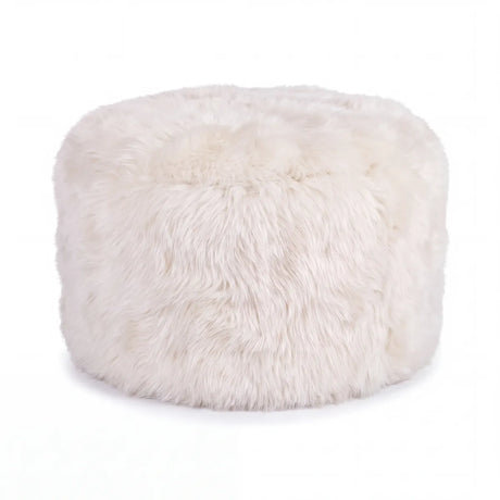 Skandi Footrest | Long Wool Sheepskin | New Zealand  Ivory