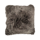 Sheepskin Cushion | Long Wool | New Zealand | 50x50 cm Walnut