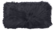 Long Wool Sheepskin Cushion | Doublesided | New Zealand | 25x50 cm Black