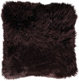 Sheepskin Cushion | Long Wool | New Zealand | 40x40 cm Chocolate