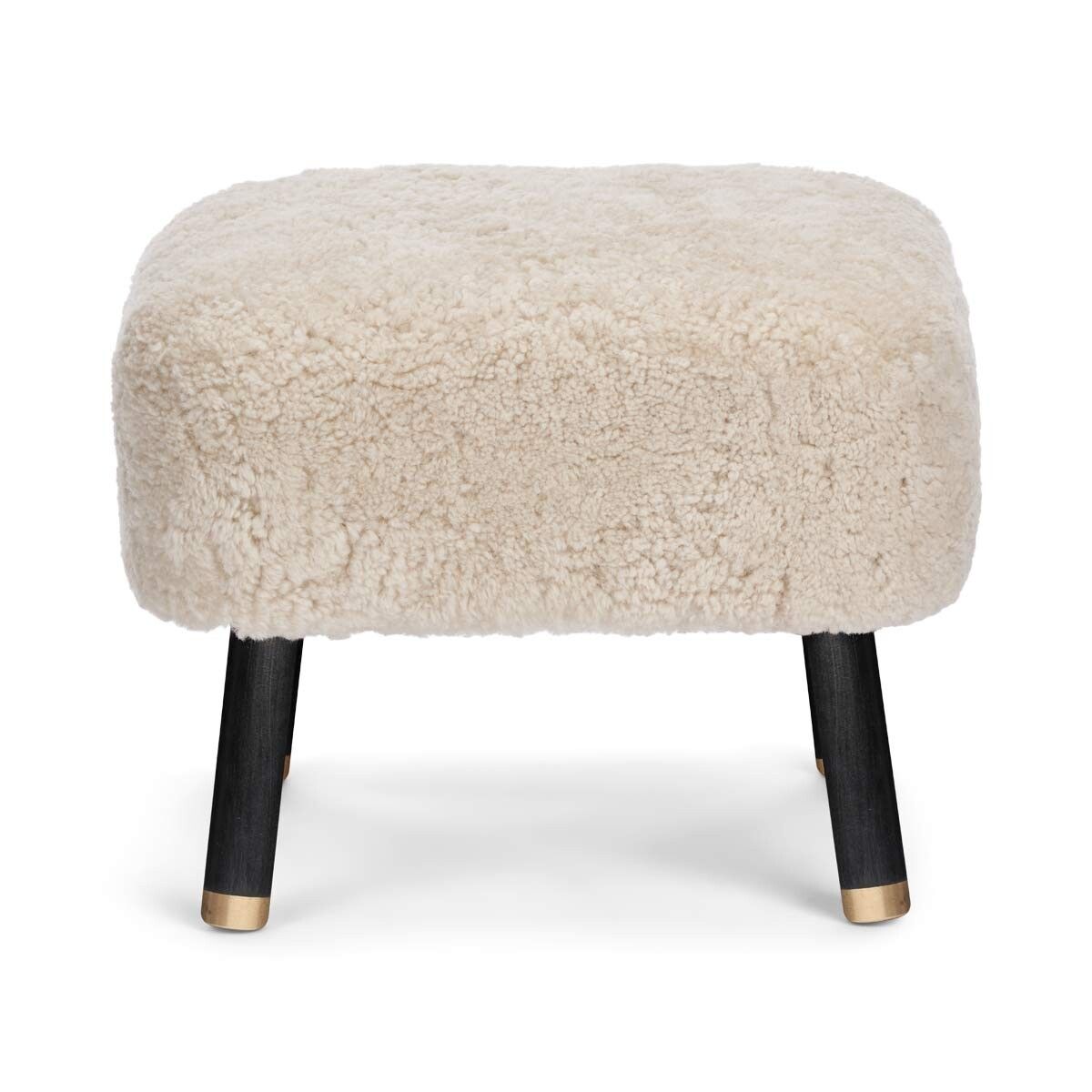 Emil Foot Rest | Short Wool Pearl