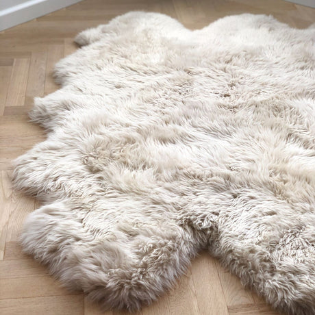 Premium | New Zealand Sheepskin | Long Wool | Rug 180x162 cm Black