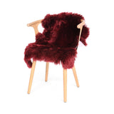 New Zealand Sheepskin | Long Wool | 100 cm Burgundy